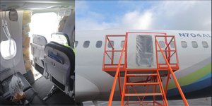 H τρύπα στο αεροπλάνο τύπου Boeing 737 Max 9 της Alaska Airlines