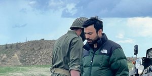 Ο Ανδρέας Γεωργίου σε γύρισμα του Famagusta