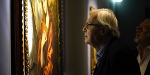 Ο Vittorio Sgarbi, Υφυπουργός Πολιτισμού, σε παρουσίαση της ταινίας "El Greco" στο Palazzo Reale του Μιλάνου στις 10 Οκτωβρίου 2023 στο Μιλάνο, Ιταλία