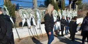 Από την κηδεία του Γιώργου Ζαγκλιβέρη