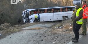 Λεωφορείο μετά από σύγκρουση στην Βουλγαρία