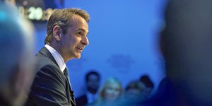 Ο Κυριάκος Μητσοτάκης στο Νταβός