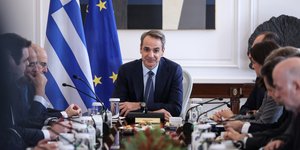 Ο Κυριάκος Μητσοτάκης στο υπουργικό συμβούλιο
