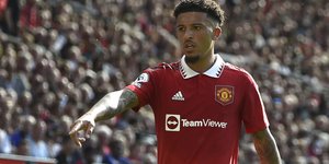 Ο Τζέιντον Σάντσο με τη φανέλα της μεγάλης ομάδας του Μάντσεστερ