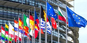 Σημαίες της ΕΕ και των κρατών μελών της / Φωτογραφία αρχείου: Shutterstock