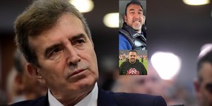 Ο υπ. Προστασίας του Πολίτη Μιχ. Χρυσοχοΐδης -Επάνω δεξιά ο Γ. Σκαφτούρος, κάτω ο Β. Ρουμπέτης