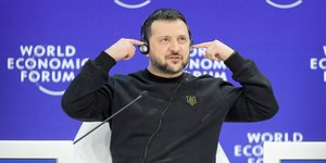 Ο Ουκρανός πρόεδρος Βολοντιμίρ Ζελένσκι στο Νταβός