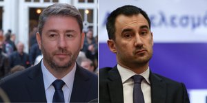 Ο Νίκος Ανδρουλάκης και ο Αλέξης Χαρίτσης 