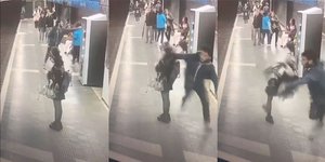 Στιγμιότυπα από την επίθεση του δράστη κατά γυναικών σε σταθμό του μετρό στη Βαρκελώνη