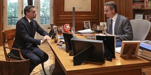 Χάρης Δούκας και Κυριάκος Μητσοτάκης