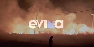 Μεγάλη φωτιά σε εξέλιξη στην Εύβοια