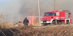 Φωτιά στα Κύμινα Θεσσαλονίκης 