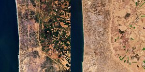 Δορυφορικές εικόνες από τη Γάζα