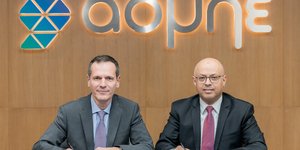 Ο Πρόεδρος και Διευθύνων Σύμβουλος του Ανεξάρτητου Διαχειριστή Μεταφοράς Ηλεκτρικής Ενέργειας (ΑΔΜΗΕ) κ. Μάνος Μανουσάκης και ο Διευθύνων Σύμβουλος της National Grid κ. Waleed Al-Saadi