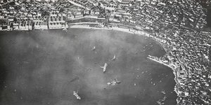 Aεροφωτογραφία του 1916 στην πόλη της Καβάλας 