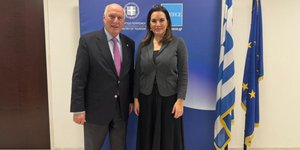 Η υπουργός Τουρισμού Όλγα Κεφαλογιάννη με τον κ. Χρήστο Ζερεφό 