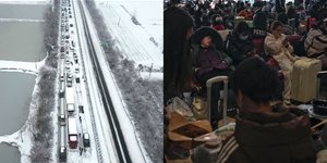 H κακοκαιρία στην Κίνα χάλασε τα σχέδια εκατομμυρίων ταξιδιωτών