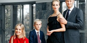 O Αλεξέι Ναβάλνι με την οικογένειά του 