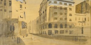 πινακας κιτρινα κτιρια 