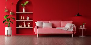Διακόσμηση με κόκκινο και ροζ χρώμα στο σπίτι