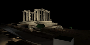 φωτισμενος ναος σουνιο
