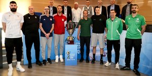 Φωτογραφία από τη συνέντευξη Τύπου για το Final-4 του βόλεϊ ανδρών στη Λάρισα