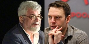 Ο πρώην οικονομικός διευθυντής του ΣΥΡΙΖΑ, Θύμιος Γεωργόπουλος και ο Στέφανος Κασσελάκης