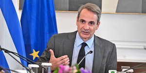 Ο Κυριάκος Μητσοτάκης στο υπουργικό συμβούλιο