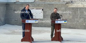 Μητσοτάκης-Ζελένσκι στην συνέντευξη τύπου στην Οδησσό