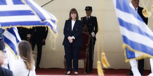 Η Κατερίνα Σακελλαροπούλου στην παρέλαση