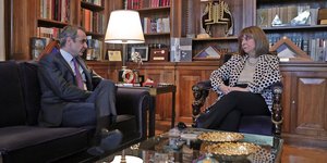 Ο πρωθυπουργός Κυριάκος Μητσοτάκης και η ΠτΔ Κατερίνα Σακελλαροπούλου