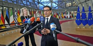 Ο υπουργός Εξωτερικών της Γαλλίας, Στεφάν Σεζουρνέ / Φωτογραφία: AP Photo / Virginia Mayo