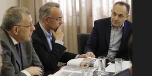 Επίσκεψη της πολιτικής ηγεσίας του Υπουργείου Υποδομών και Μεταφορών σε πληγείσες περιοχές, από την κακοκαιρία «Daniel», σε Φθιώτιδα και Βόρεια Εύβοια