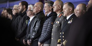 Φωτογραφία από την τελετή παραλαβής νέων ελικοπτέρων τύπου Romeo MH-60R Seahawk