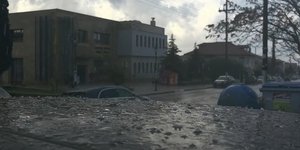 Θεσσαλονίκη: Έπεσε χαλάζι στο Ωραιόκαστρο