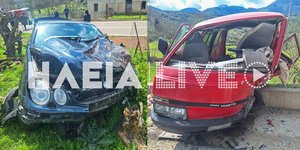 Τροχαίο δυστύχημα στην Ηλεία, στις Κάτω Αμυγδαλιές