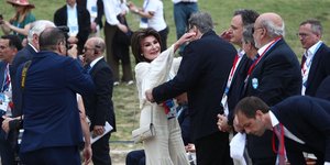 Η Γιάννα Αγγελοπούλου στην τελετή αφής της Ολυμπιακής Φλόγας