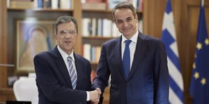 Ο Γιώργος Αυτιάς και ο Κυριάκος Μητσοτάκης