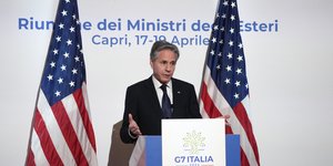 O Αντονι Μπλίνκεν στη συνέντευξη Τύπου της G7