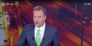 Ο Δημήτρης Οικονόμου καλημέρισε σήμερα τους τηλεθεατές του ΣΚΑΪ στη θέση του Γιώργου Αυτιά