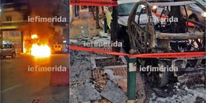Η στιγμή που το ΙΧ τυλίγεται στις φλόγες
