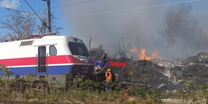 Φωτιά στον σιδηροδρομικό άξονα Θεσσαλονίκη-Ειδομένη