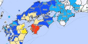 Χάρτης του επίκεντρου του σεισμού στην Ιαπωνία