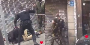 Στιγμιότυπα από το βίντεο με την επίθεση των αστυνομικών που προκάλεσε οργή στην Ισπανία