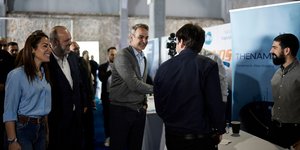 Ο Κυριάκος Μητσοτάκης στην Ημέρα Καριέρας που διοργάνωσε η ΔΥΠΑ