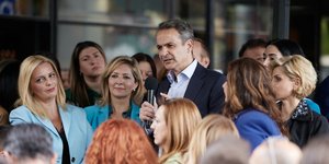 Στη Δροσιά ο πρωθυπουργός Κυριάκος Μητσοτάκης