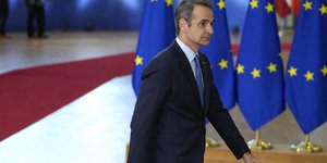 Ο Έλληνας πρωθυπουργός, Κυριάκος Μητσοτάκης, στη Σύνοδο Κορυφής των Βρυξελλών