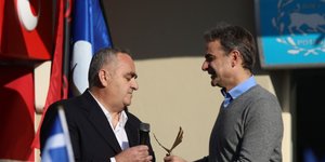 Φρέντης Μπελέρης και Κυριάκος Μητσοτάκης 