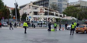 Μηχανή παρέσυρε τροχονόμο στο κέντρο της Θεσσαλονίκης