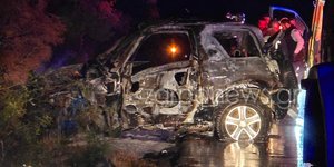 Το ΙΧ που ενεπλάκη στο τροχαίο 